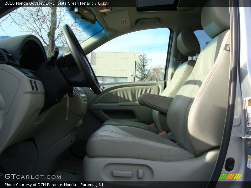Slate Green Metallic / Gray 2010 Honda Odyssey EX-L