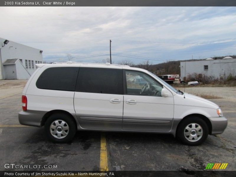 Clear White / Beige 2003 Kia Sedona LX