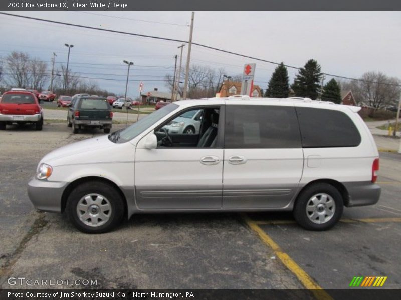 Clear White / Beige 2003 Kia Sedona LX
