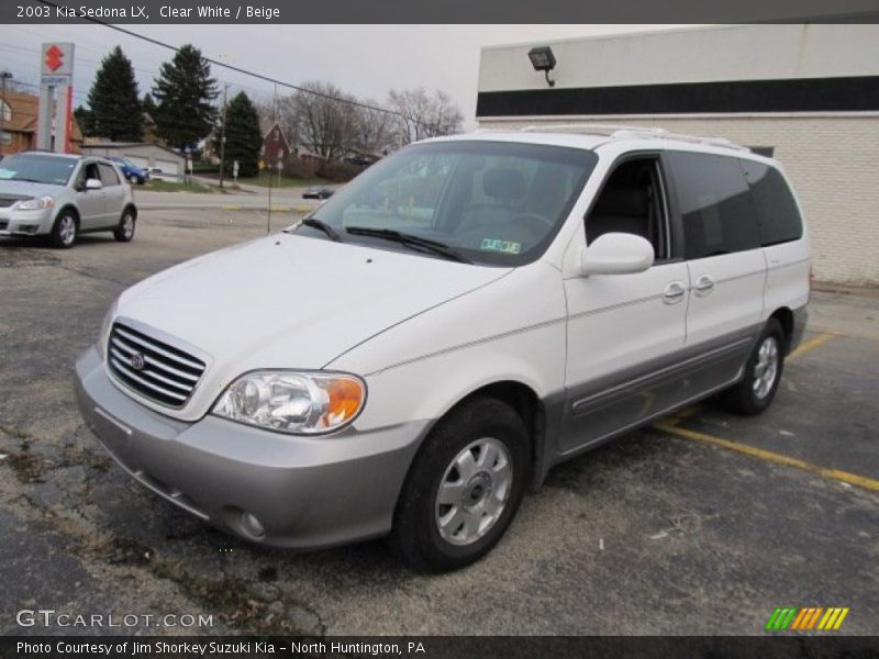 Clear White / Beige 2003 Kia Sedona LX