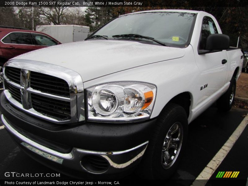 Bright White / Medium Slate Gray 2008 Dodge Ram 1500 SXT Regular Cab