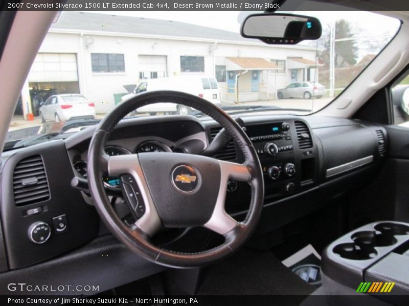 Desert Brown Metallic / Ebony Black 2007 Chevrolet Silverado 1500 LT Extended Cab 4x4