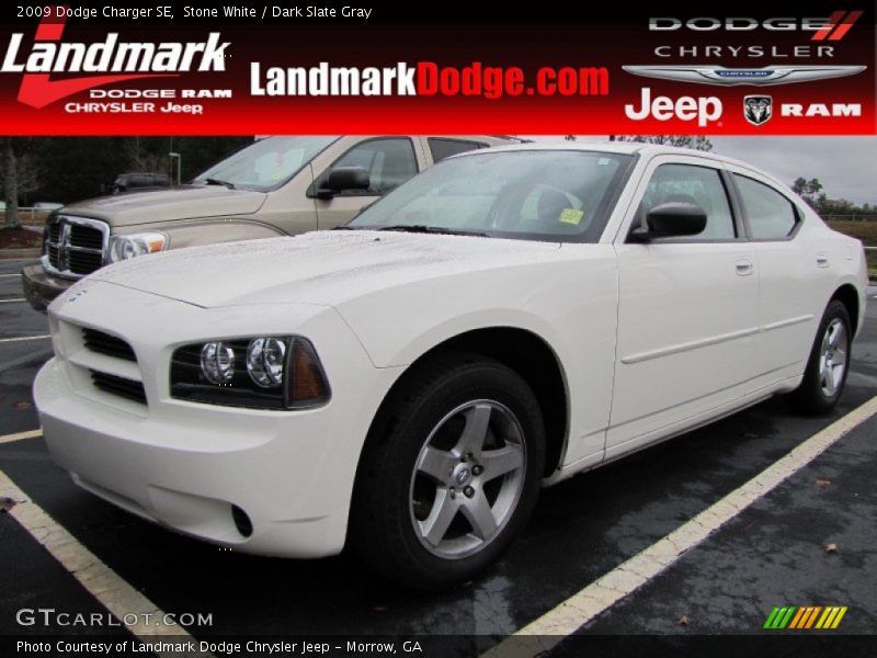 Stone White / Dark Slate Gray 2009 Dodge Charger SE