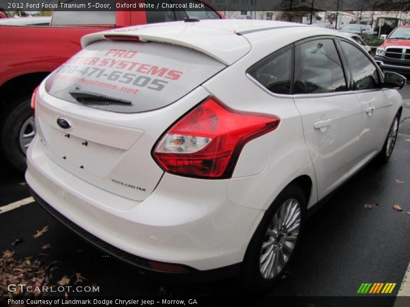Oxford White / Charcoal Black 2012 Ford Focus Titanium 5-Door