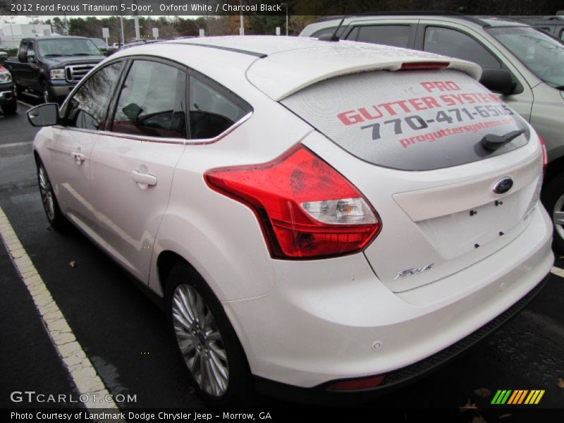 Oxford White / Charcoal Black 2012 Ford Focus Titanium 5-Door