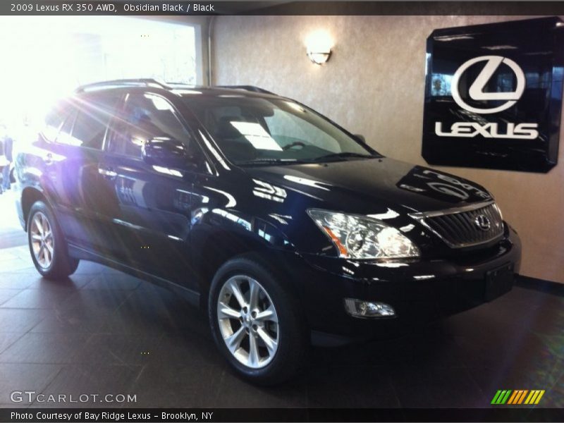 Obsidian Black / Black 2009 Lexus RX 350 AWD