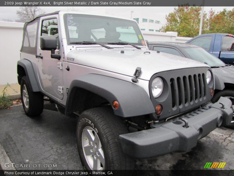 Bright Silver Metallic / Dark Slate Gray/Medium Slate Gray 2009 Jeep Wrangler X 4x4