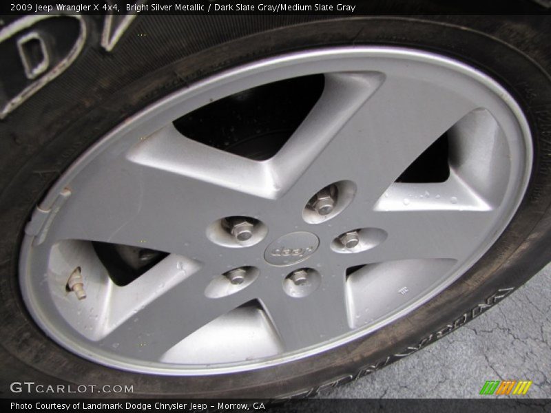 Bright Silver Metallic / Dark Slate Gray/Medium Slate Gray 2009 Jeep Wrangler X 4x4