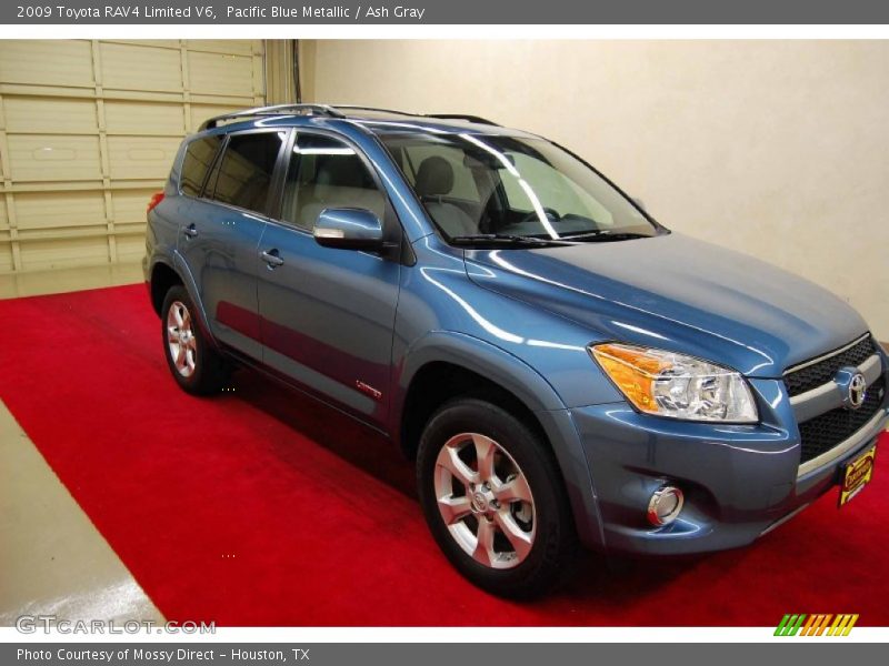 Pacific Blue Metallic / Ash Gray 2009 Toyota RAV4 Limited V6