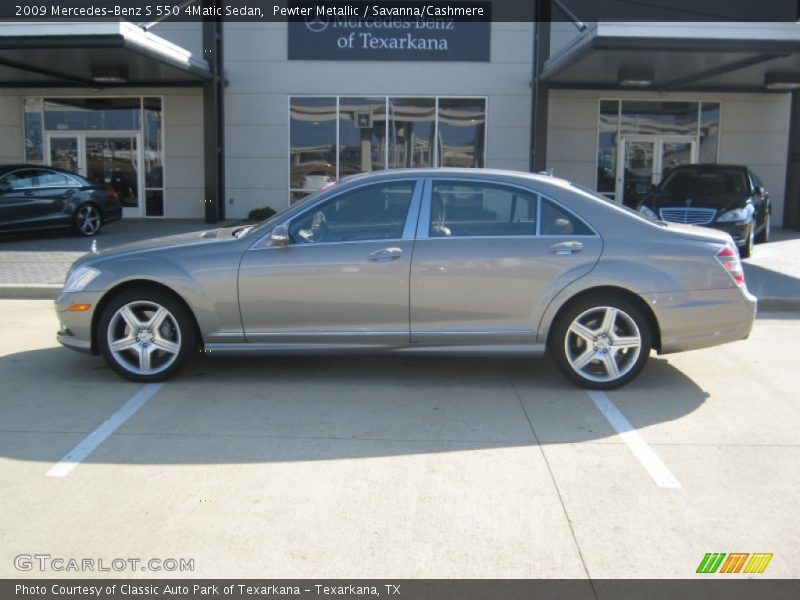 Pewter Metallic / Savanna/Cashmere 2009 Mercedes-Benz S 550 4Matic Sedan