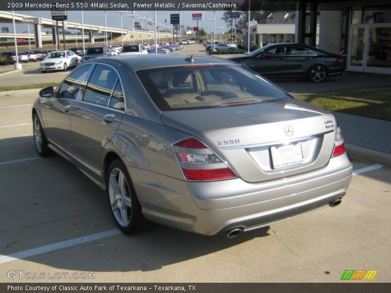 Pewter Metallic / Savanna/Cashmere 2009 Mercedes-Benz S 550 4Matic Sedan