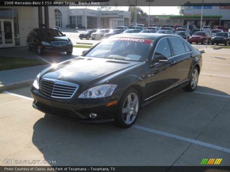 Black / Black 2008 Mercedes-Benz S 550 4Matic Sedan