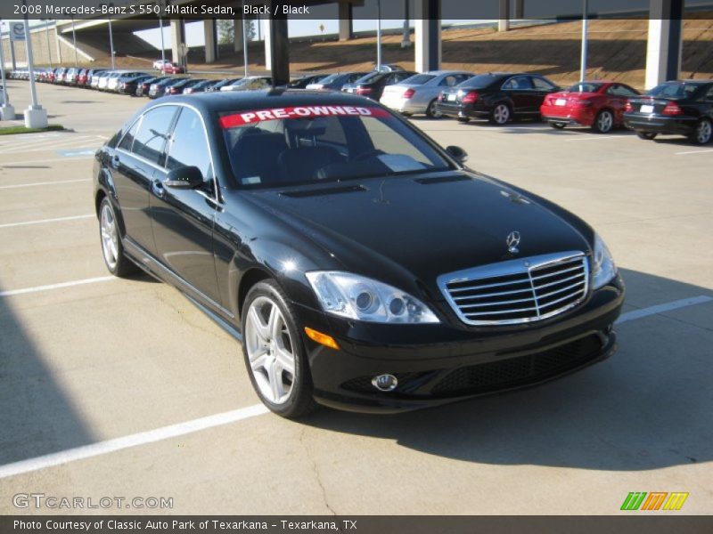 Black / Black 2008 Mercedes-Benz S 550 4Matic Sedan