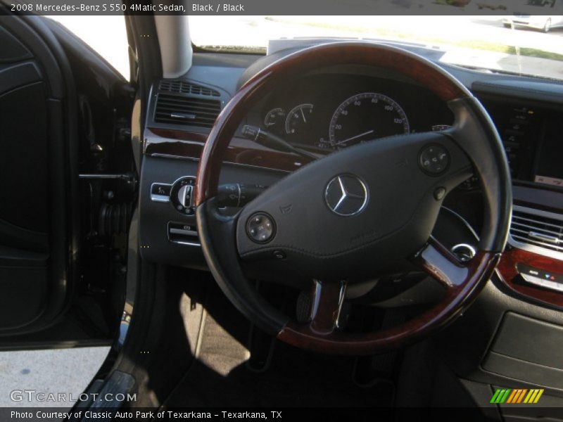 Black / Black 2008 Mercedes-Benz S 550 4Matic Sedan