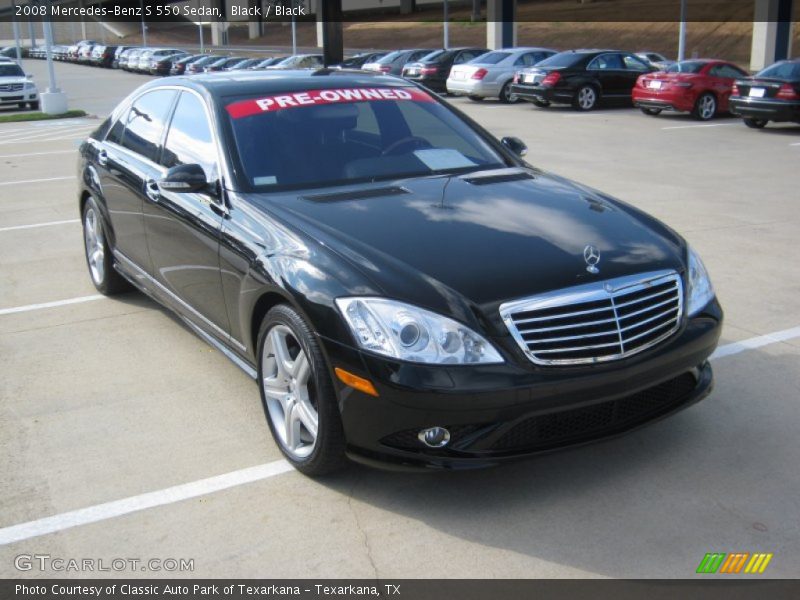 Black / Black 2008 Mercedes-Benz S 550 Sedan