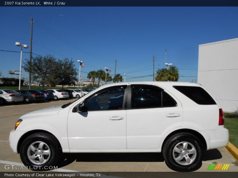 White / Gray 2007 Kia Sorento LX