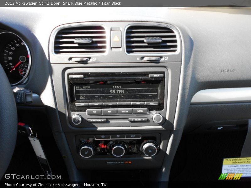 Shark Blue Metallic / Titan Black 2012 Volkswagen Golf 2 Door