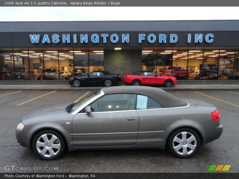 Alpaka Beige Metallic / Beige 2006 Audi A4 3.0 quattro Cabriolet