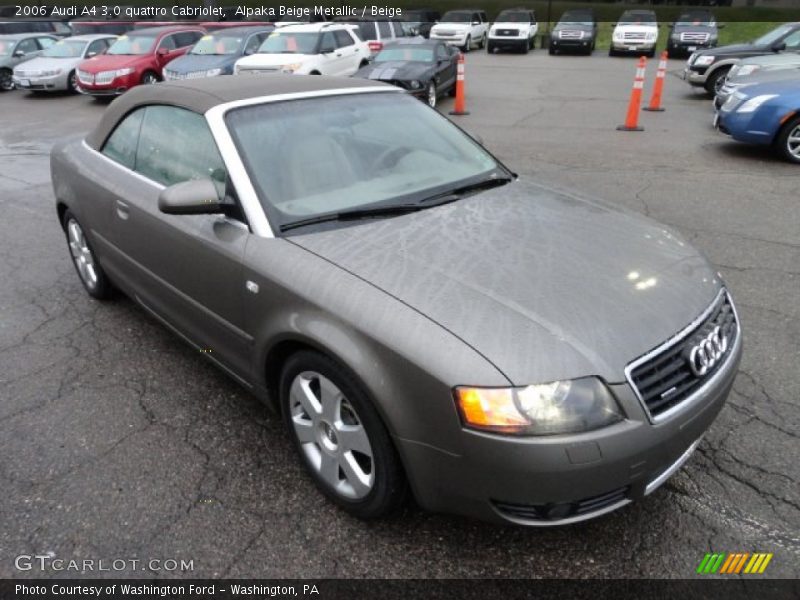 Alpaka Beige Metallic / Beige 2006 Audi A4 3.0 quattro Cabriolet