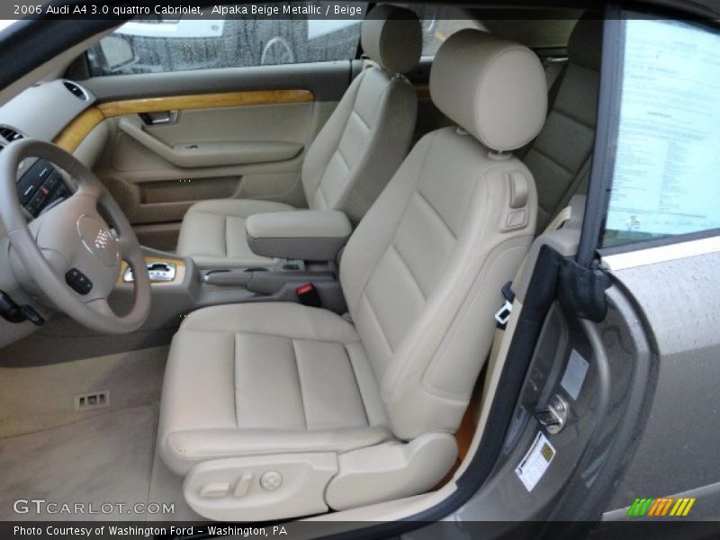  2006 A4 3.0 quattro Cabriolet Beige Interior