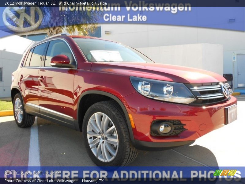 Wild Cherry Metallic / Beige 2012 Volkswagen Tiguan SE
