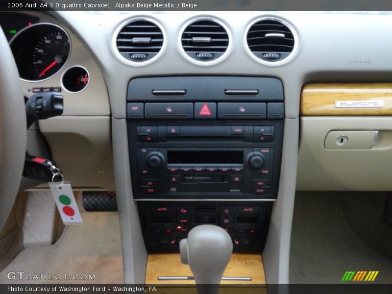 Controls of 2006 A4 3.0 quattro Cabriolet