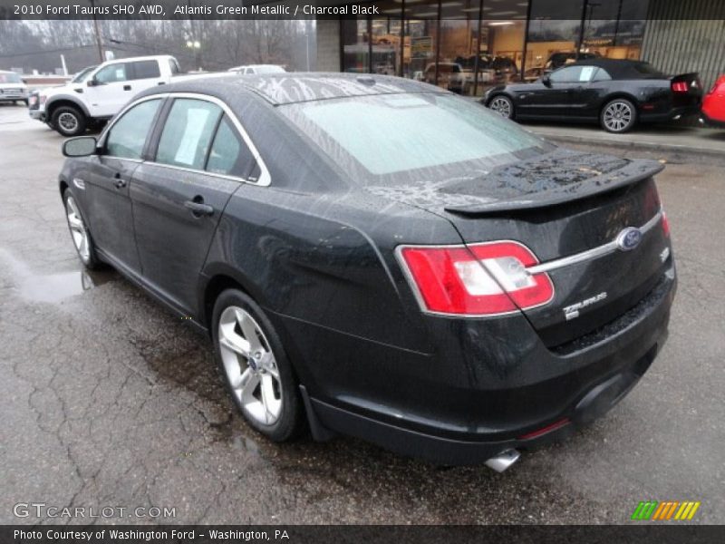 Atlantis Green Metallic / Charcoal Black 2010 Ford Taurus SHO AWD