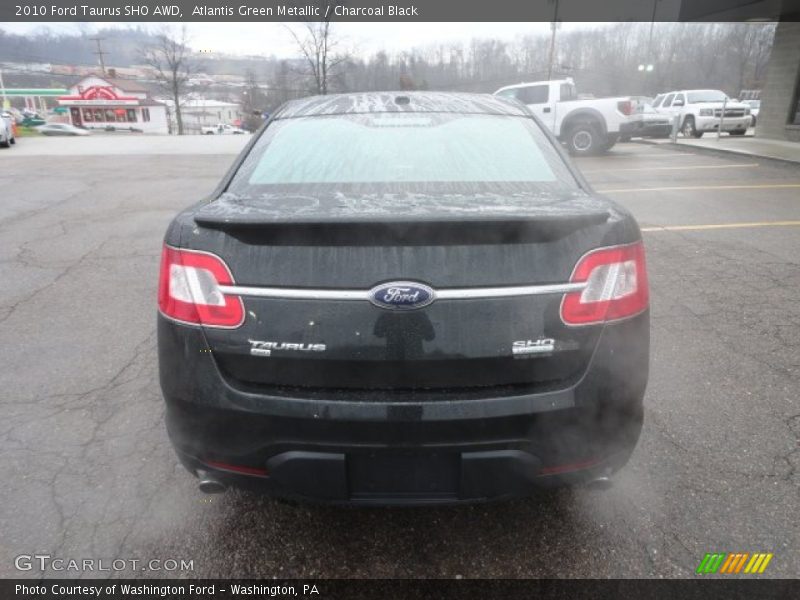 Atlantis Green Metallic / Charcoal Black 2010 Ford Taurus SHO AWD