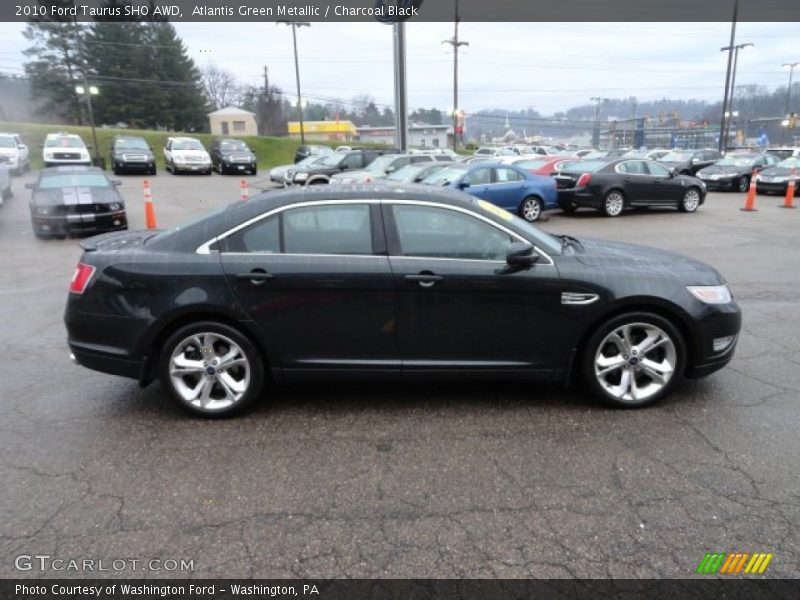 Atlantis Green Metallic / Charcoal Black 2010 Ford Taurus SHO AWD