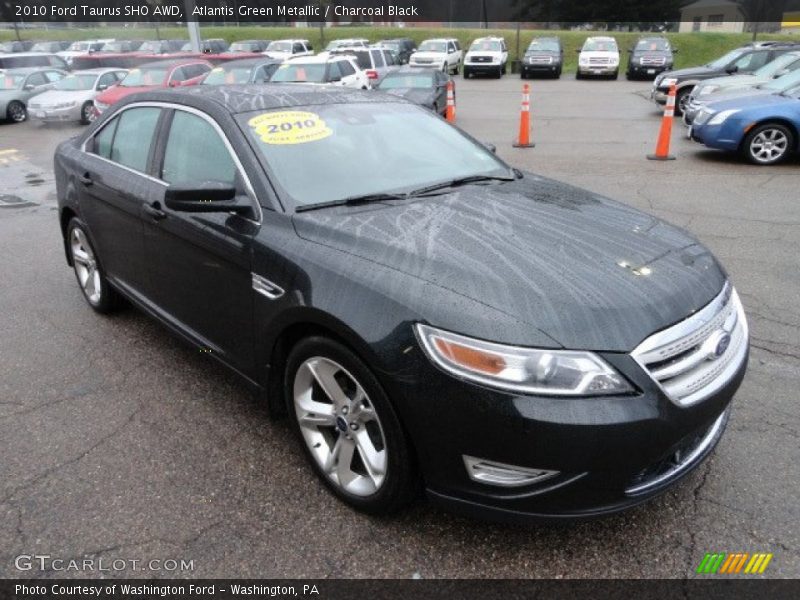Atlantis Green Metallic / Charcoal Black 2010 Ford Taurus SHO AWD