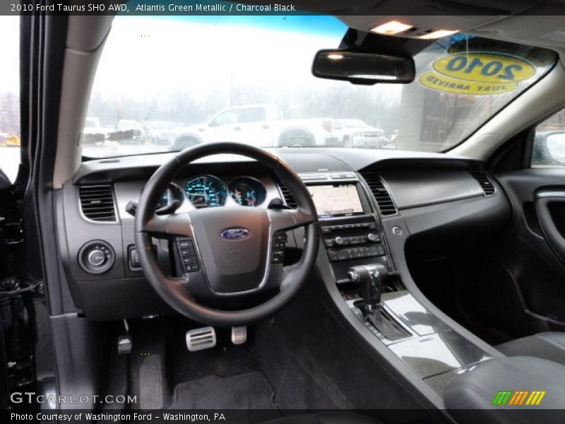 Atlantis Green Metallic / Charcoal Black 2010 Ford Taurus SHO AWD