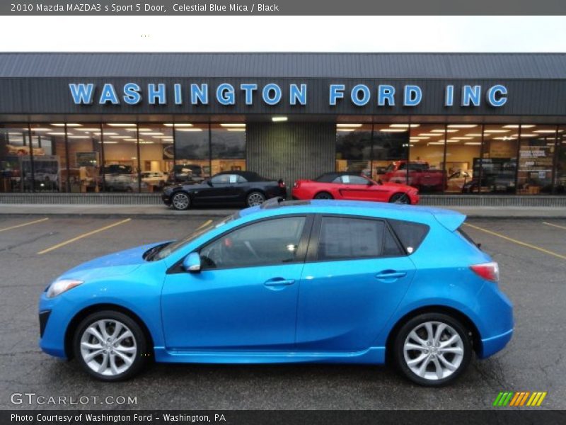 Celestial Blue Mica / Black 2010 Mazda MAZDA3 s Sport 5 Door