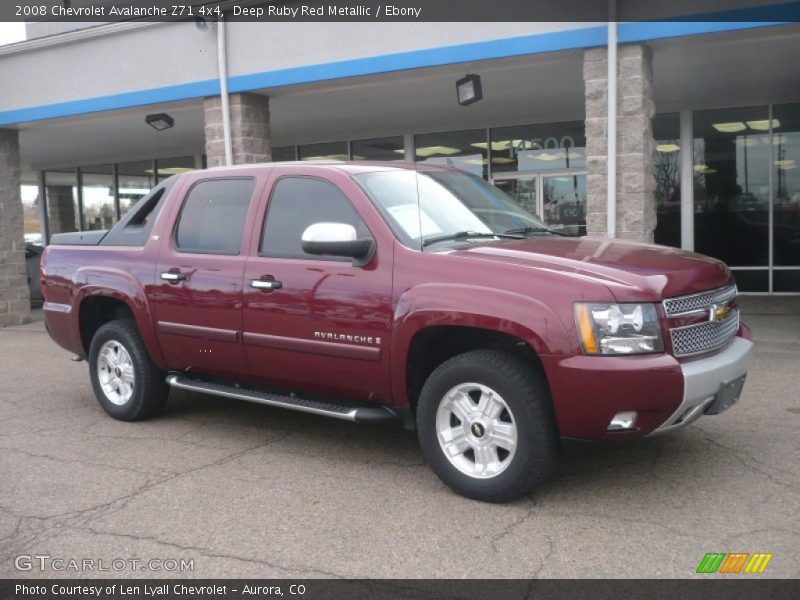 Deep Ruby Red Metallic / Ebony 2008 Chevrolet Avalanche Z71 4x4