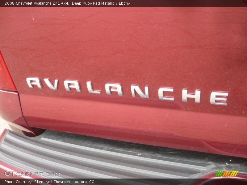 Deep Ruby Red Metallic / Ebony 2008 Chevrolet Avalanche Z71 4x4