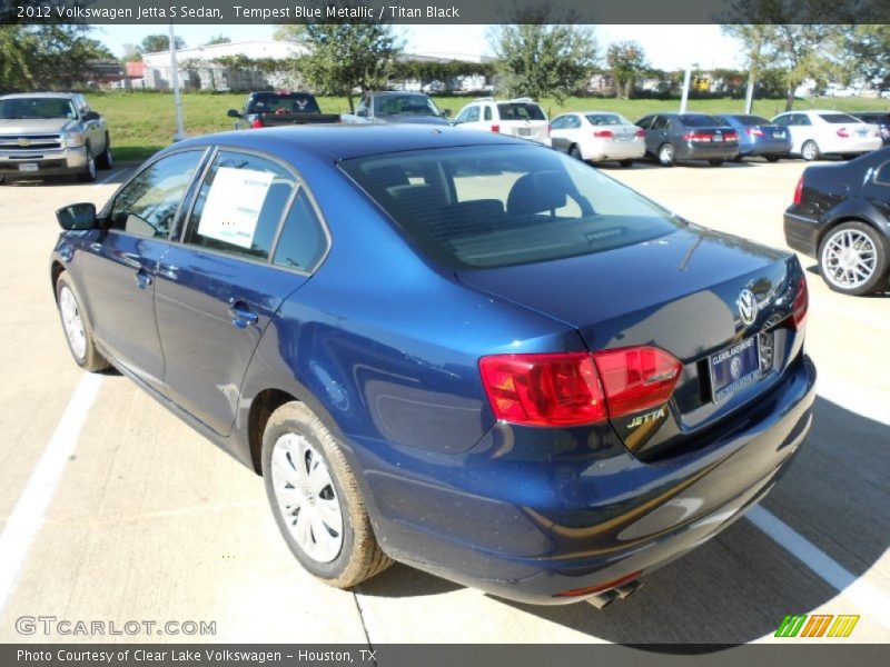 Tempest Blue Metallic / Titan Black 2012 Volkswagen Jetta S Sedan