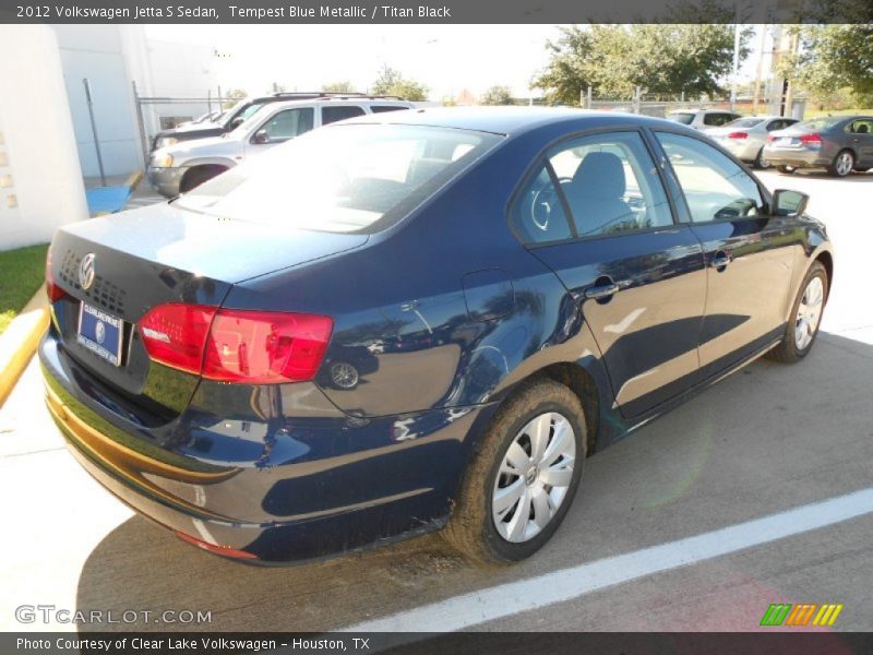 Tempest Blue Metallic / Titan Black 2012 Volkswagen Jetta S Sedan