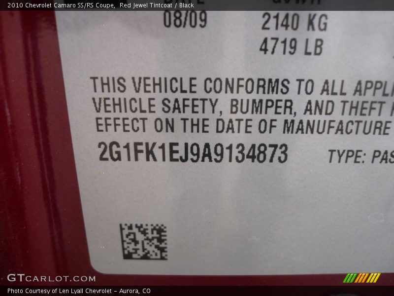 Red Jewel Tintcoat / Black 2010 Chevrolet Camaro SS/RS Coupe