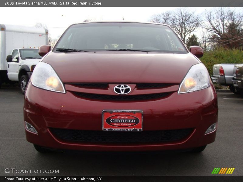 Salsa Red Pearl / Stone 2009 Toyota Sienna XLE AWD