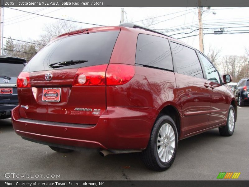 Salsa Red Pearl / Stone 2009 Toyota Sienna XLE AWD