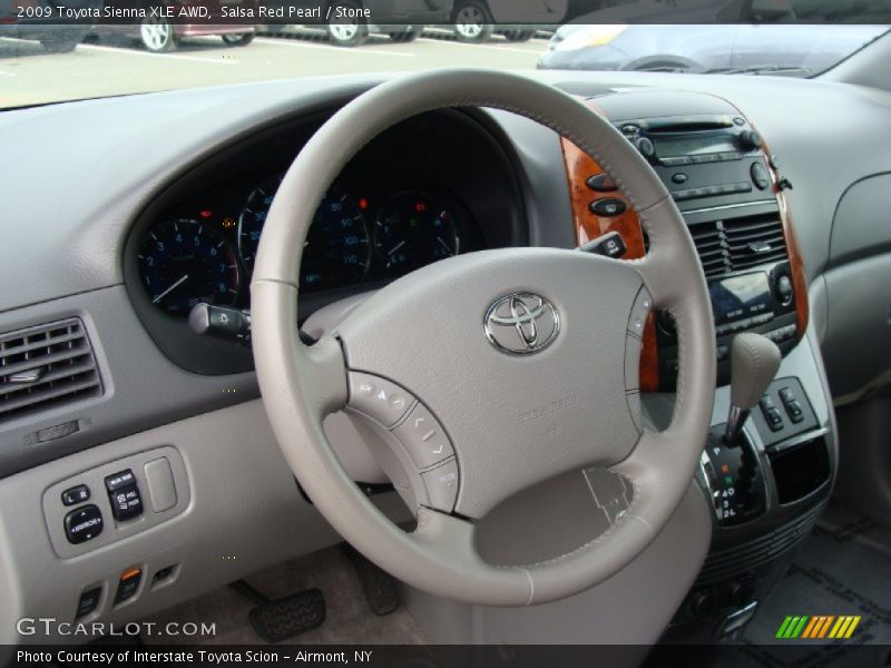 Salsa Red Pearl / Stone 2009 Toyota Sienna XLE AWD