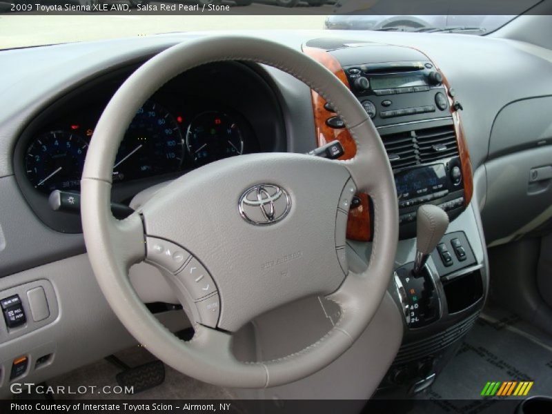 Salsa Red Pearl / Stone 2009 Toyota Sienna XLE AWD