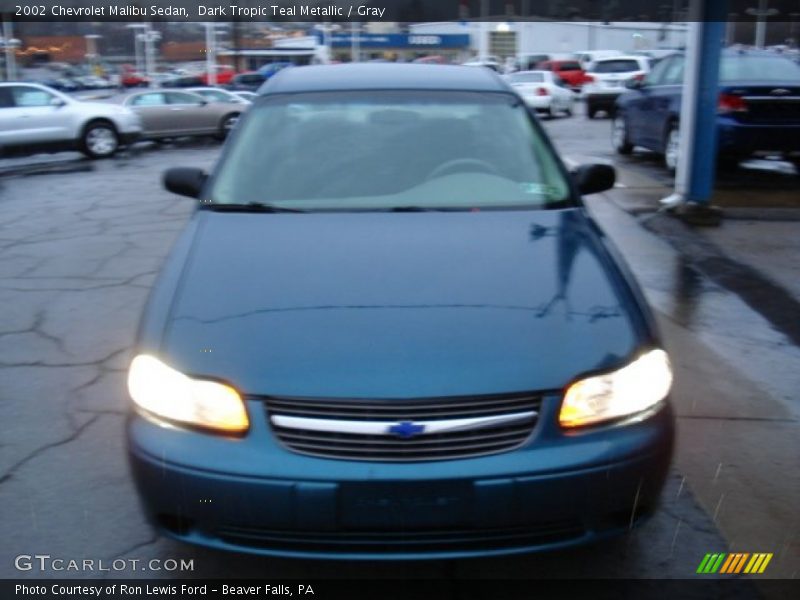 Dark Tropic Teal Metallic / Gray 2002 Chevrolet Malibu Sedan