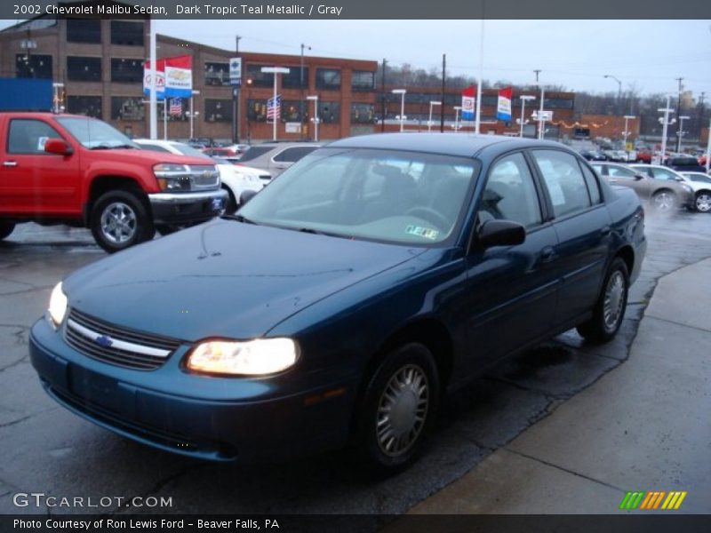 Dark Tropic Teal Metallic / Gray 2002 Chevrolet Malibu Sedan