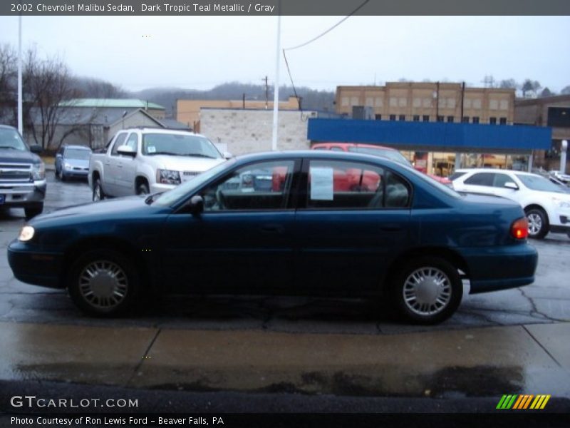 Dark Tropic Teal Metallic / Gray 2002 Chevrolet Malibu Sedan