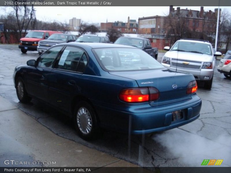 Dark Tropic Teal Metallic / Gray 2002 Chevrolet Malibu Sedan