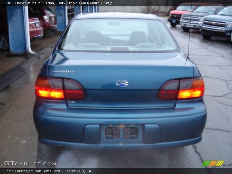 Dark Tropic Teal Metallic / Gray 2002 Chevrolet Malibu Sedan