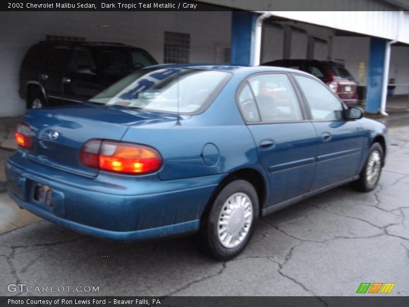 Dark Tropic Teal Metallic / Gray 2002 Chevrolet Malibu Sedan
