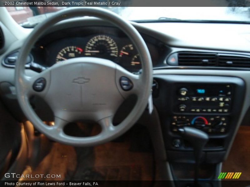 Dark Tropic Teal Metallic / Gray 2002 Chevrolet Malibu Sedan