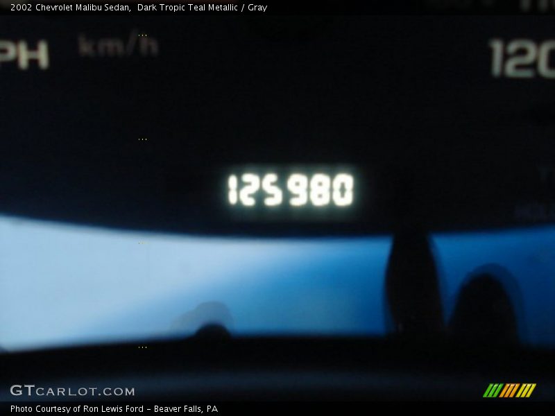 Dark Tropic Teal Metallic / Gray 2002 Chevrolet Malibu Sedan