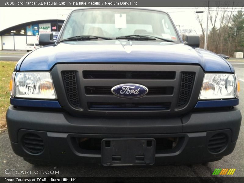 Vista Blue Metallic / Medium Dark Flint 2008 Ford Ranger XL Regular Cab